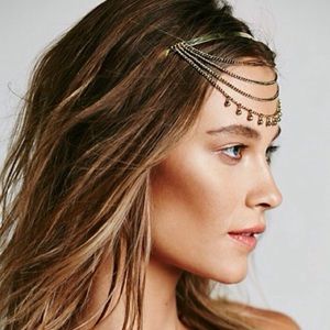 Free People - Swarovski Crystal Drape Chain Headband